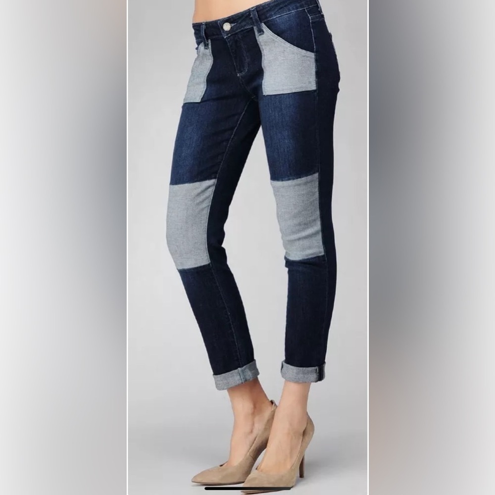 Paige JIMMY JIMMY Boyfriend Skinny Patch Jeans Pants Trousers Benny SZ 30